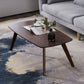Contemporary Style Coffee Cocktail Table 4 Legs Solid Wood Coffee Table Nut-Brown Clearhalo 'Coffee & Accent Tables' 'Coffee Tables' 'coffee_tables' 'furn' 'furn_coffee_tables' 'Furniture' 'Living Room Furniture' 5872420