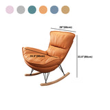 Magnifique chaise à bascule à bascule en cuir faux en cuir pour le salon