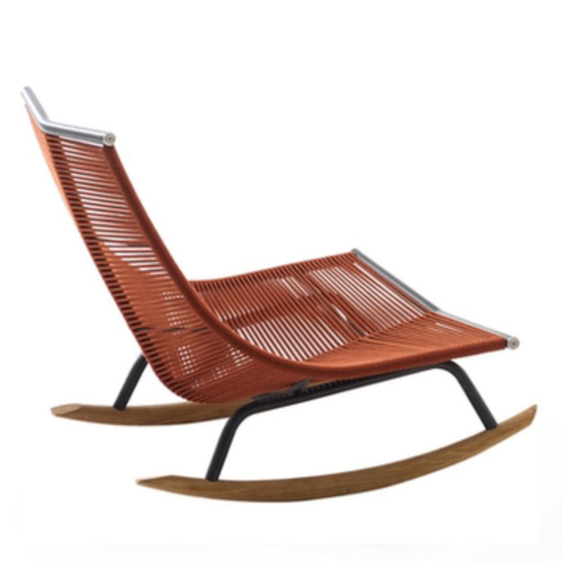 Modern Style Rocking Chair Metal Frame Wicker Spindle Rocker Chair with Light Legs Red Clearhalo 'Chairs & Seating' 'furn' 'furn_rocking_chairs' 'Furniture' 'Living Room Furniture' 'Rocking Chairs' 'rocking_chairs' 5872750