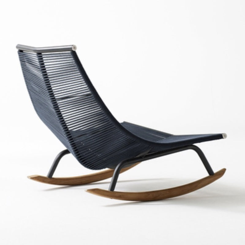 Modern Style Rocking Chair Metal Frame Wicker Spindle Rocker Chair with Light Legs Dark Blue Clearhalo 'Chairs & Seating' 'furn' 'furn_rocking_chairs' 'Furniture' 'Living Room Furniture' 'Rocking Chairs' 'rocking_chairs' 5872751