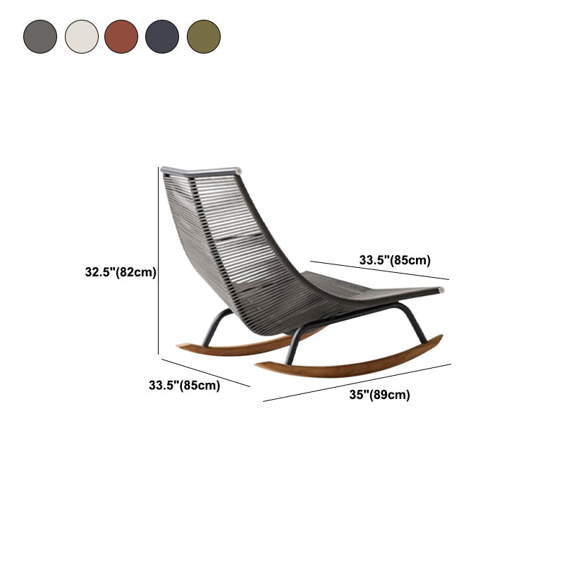 Modern Style Rocking Chair Metal Frame Wicker Spindle Rocker Chair with Light Legs Clearhalo 'Chairs & Seating' 'furn' 'furn_rocking_chairs' 'Furniture' 'Living Room Furniture' 'Rocking Chairs' 'rocking_chairs' 5872753