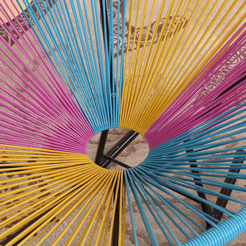 Modern Woven Rope Rocking Chair with Light Legs Rocker Chair - Clearhalo