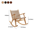 Traditionele schommelstoel vast houten frame vleugel stoel terug binnen schommelstoel