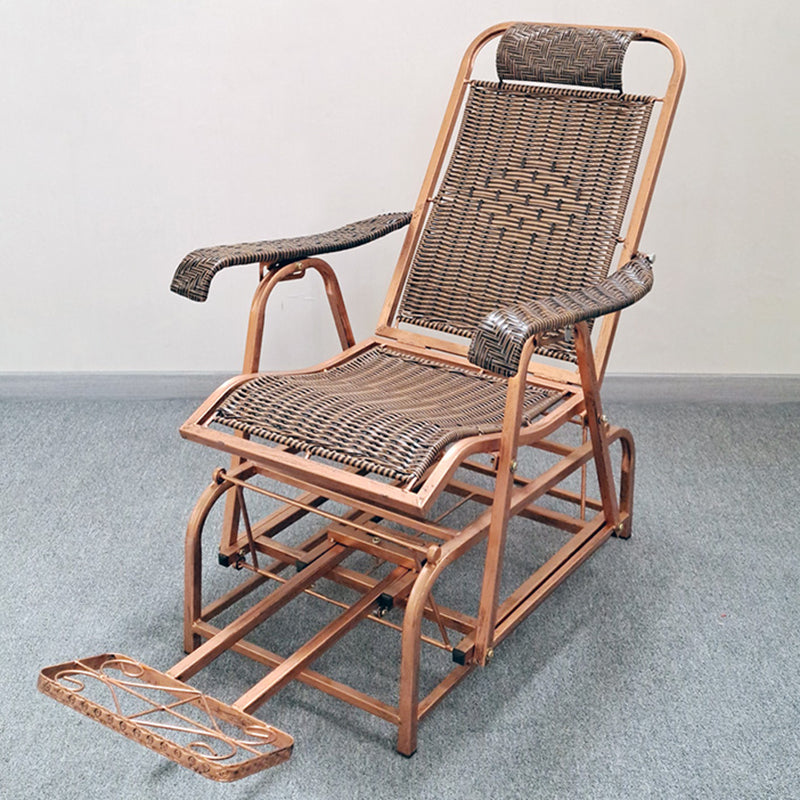 Modern Rattan Chair Solid Color Rocker Chair with Metal Legs Gloss Black Clearhalo 'Chairs & Seating' 'furn' 'furn_rocking_chairs' 'Furniture' 'Living Room Furniture' 'Rocking Chairs' 'rocking_chairs' 5873049