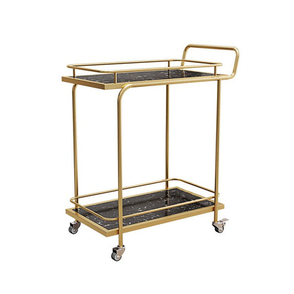 Contemporary Metal Prep Table 33.86"H Rolling Prep Table with Open Storage