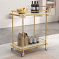 Contemporary Metal Prep Table 33.86"H Rolling Prep Table with Open Storage