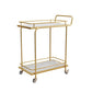 Contemporary Metal Prep Table 33.86"H Rolling Prep Table with Open Storage