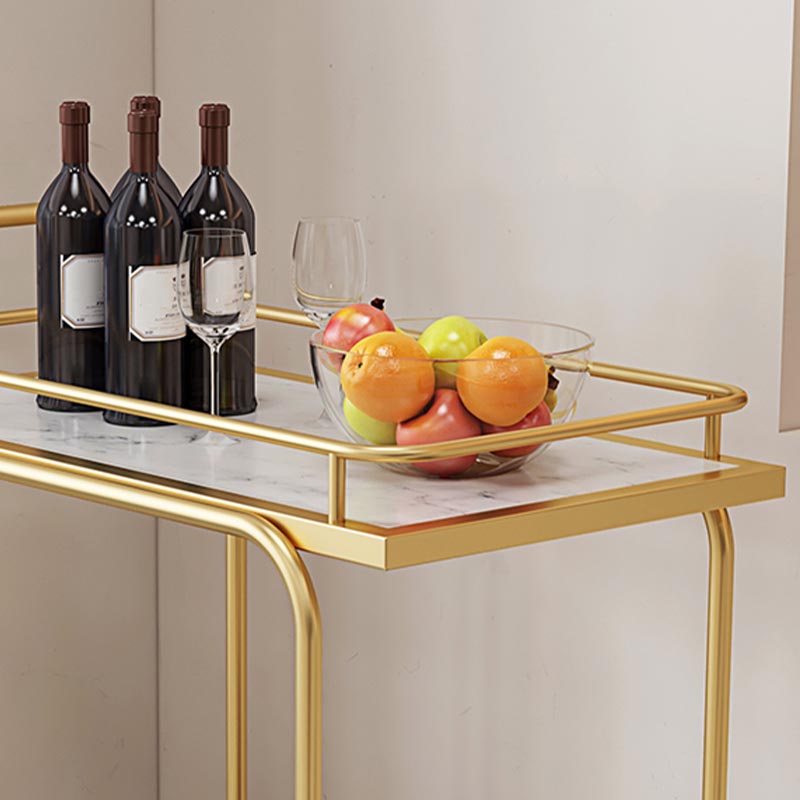 Contemporary Metal Prep Table 33.86"H Rolling Prep Table with Open Storage