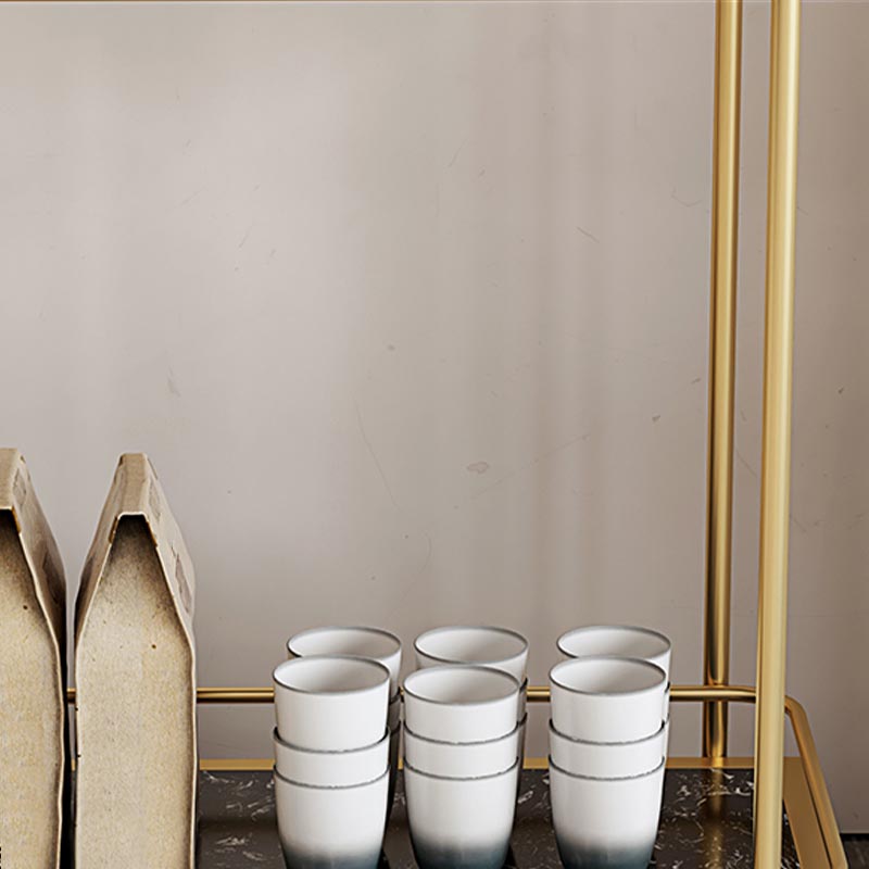 Contemporary Metal Prep Table 33.86"H Rolling Prep Table with Open Storage