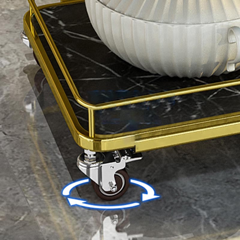 Tavolo di preparazione in metallo contemporaneo 35.43 "H tavolo da preparazione a rotolamento per sala da pranzo