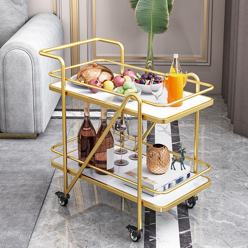 32.28" High Modern Prep Table Rolling Stone Prep Table for Dining Room