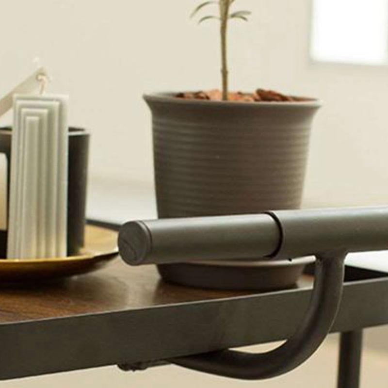 35.43 "H Rolling Contemporary Prep Table Tabella di preparazione in metallo con archiviazione aperta