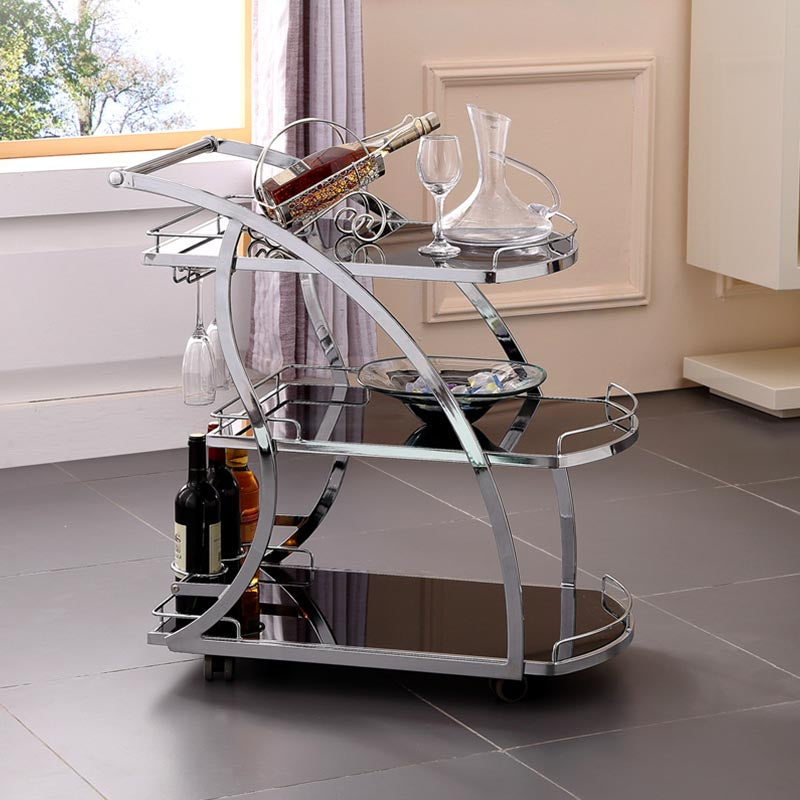32.68" High Modern Prep Table Rolling Metal Prep Table for Home Clearhalo 'furn' 'furn_kitchen_islands_carts' 'Furniture' 'Kitchen & Dining Furniture' 'Kitchen Islands & Carts' 'kitchen_islands_carts' 5873297