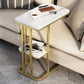 Rectangular C Side End Table Minimalist Slate Side End Table