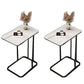 Rectangular C Side End Table Minimalist Slate Side End Table