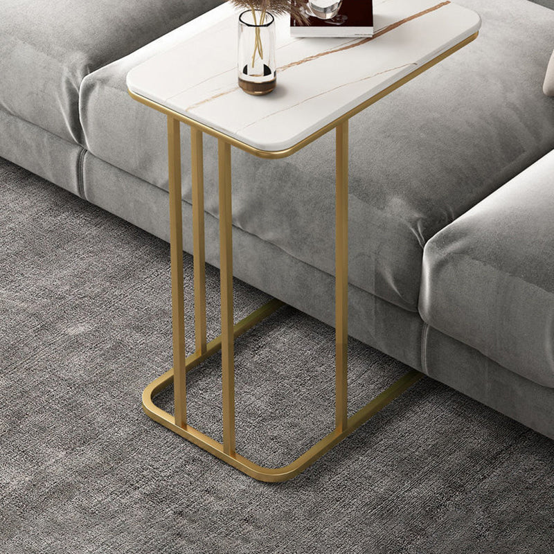 Rectangular C Side End Table Minimalist Slate Side End Table