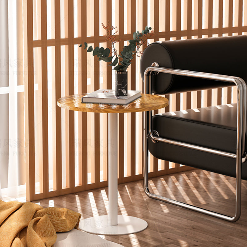 Tavolo di estremità del piedistallo rotondo Minimalista Legno late