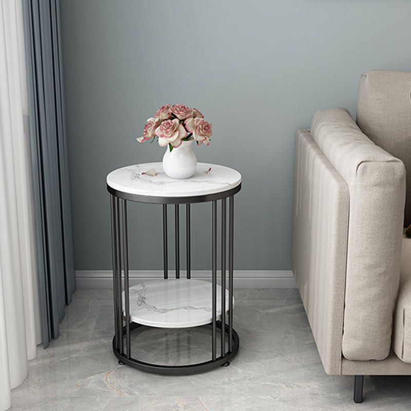 Table d'appoint de canapé à cadre de table rond minimaliste pour le salon