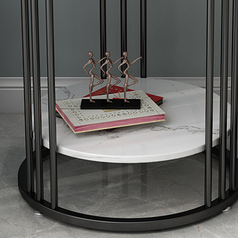 Table d'appoint de canapé à cadre de table rond minimaliste pour le salon