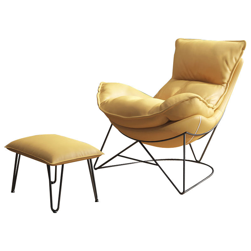 Contemporary Rocking Chair Cotton Upholstered Tufted Solid Color Indoor Rocking Chair Clearhalo 'Chairs & Seating' 'furn' 'furn_rocking_chairs' 'Furniture' 'Living Room Furniture' 'Rocking Chairs' 'rocking_chairs' 5873729