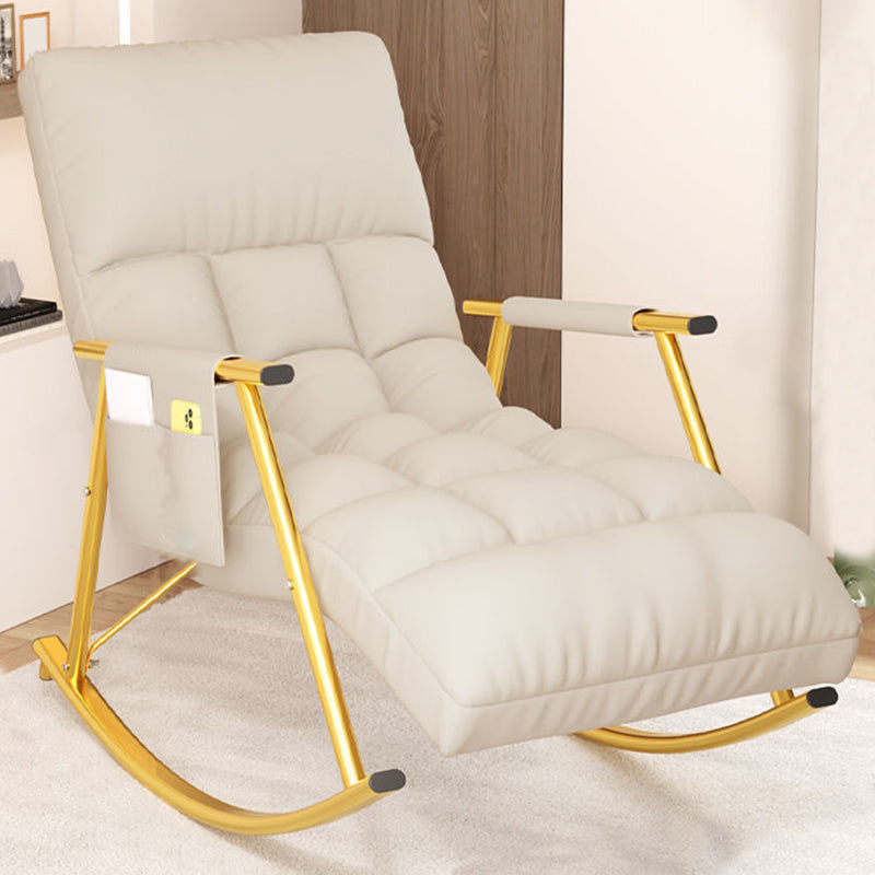 Moderne rocker stoel gestoffeerd zero zwaartekracht knoop-knoop-getuft schommelende accentstoel