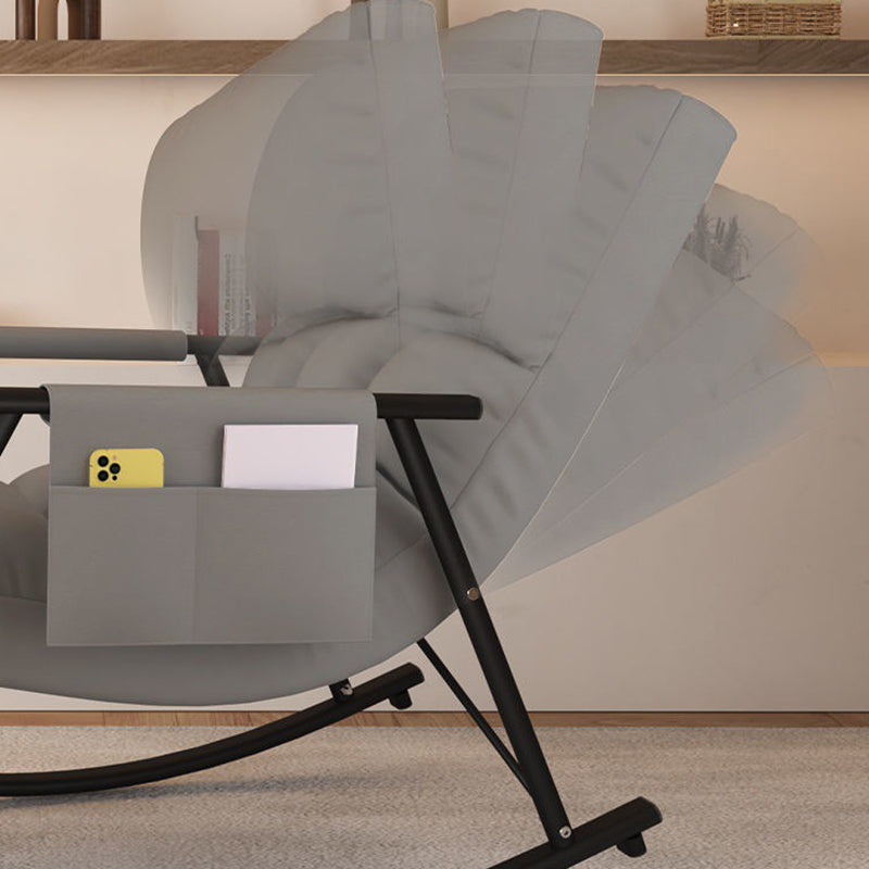 Moderne rocker stoel gestoffeerd zero zwaartekracht knoop-knoop-getuft schommelende accentstoel