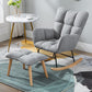 Modern Rocker Chair Upholstered Dark Legs Glider Button-Tufted Rocking Chair with Ottomans Light Gray Clearhalo 'Chairs & Seating' 'furn' 'furn_rocking_chairs' 'Furniture' 'Living Room Furniture' 'Rocking Chairs' 'rocking_chairs' 5873815