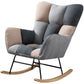 Modern Rocker Chair Upholstered Dark Legs Glider Button-Tufted Clearhalo 'Chairs & Seating' 'furn' 'furn_rocking_chairs' 'Furniture' 'Living Room Furniture' 'Rocking Chairs' 'rocking_chairs' 5873816