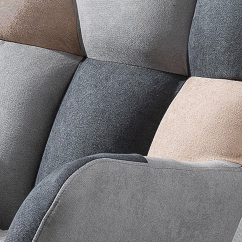 Modern Rocker Chair Upholstered Dark Legs Glider Button-Tufted Clearhalo 'Chairs & Seating' 'furn' 'furn_rocking_chairs' 'Furniture' 'Living Room Furniture' 'Rocking Chairs' 'rocking_chairs' 5873819