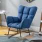 Modern Rocker Chair Upholstered Dark Legs Glider Button-Tufted Rocking Chair Dark Blue Clearhalo 'Chairs & Seating' 'furn' 'furn_rocking_chairs' 'Furniture' 'Living Room Furniture' 'Rocking Chairs' 'rocking_chairs' 5873820