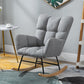 Modern Rocker Chair Upholstered Dark Legs Glider Button-Tufted Rocking Chair Light Gray Clearhalo 'Chairs & Seating' 'furn' 'furn_rocking_chairs' 'Furniture' 'Living Room Furniture' 'Rocking Chairs' 'rocking_chairs' 5873822