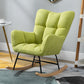 Modern Rocker Chair Upholstered Dark Legs Glider Button-Tufted Rocking Chair Turquoise Clearhalo 'Chairs & Seating' 'furn' 'furn_rocking_chairs' 'Furniture' 'Living Room Furniture' 'Rocking Chairs' 'rocking_chairs' 5873829