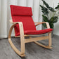 Fabric Rocking Chair Plain Wood Frame Removable Cushions Contemporary Rocking Chair Claret Clearhalo 'Chairs & Seating' 'furn' 'furn_rocking_chairs' 'Furniture' 'Living Room Furniture' 'Rocking Chairs' 'rocking_chairs' 5873844