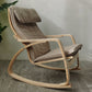 Fabric Rocking Chair Plain Wood Frame Removable Cushions Contemporary Rocking Chair Khaki Clearhalo 'Chairs & Seating' 'furn' 'furn_rocking_chairs' 'Furniture' 'Living Room Furniture' 'Rocking Chairs' 'rocking_chairs' 5873845