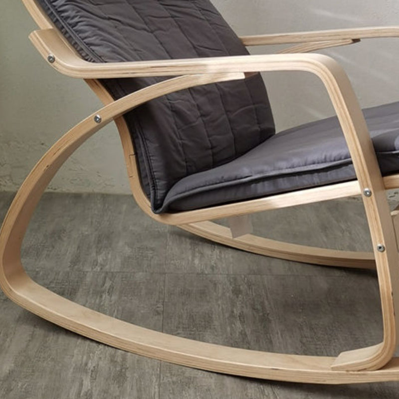 Fabric Rocking Chair Plain Wood Frame Removable Cushions Contemporary Rocking Chair Clearhalo 'Chairs & Seating' 'furn' 'furn_rocking_chairs' 'Furniture' 'Living Room Furniture' 'Rocking Chairs' 'rocking_chairs' 5873853