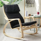 Fabric Rocking Chair Plain Wood Frame Removable Cushions Contemporary Rocking Chair Black Clearhalo 'Chairs & Seating' 'furn' 'furn_rocking_chairs' 'Furniture' 'Living Room Furniture' 'Rocking Chairs' 'rocking_chairs' 5873859