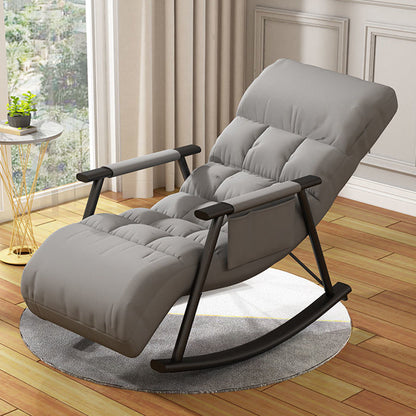 Chaise de fauteuil inclinable moderne Chaise à bascule de couleur unfted avec cadre gris