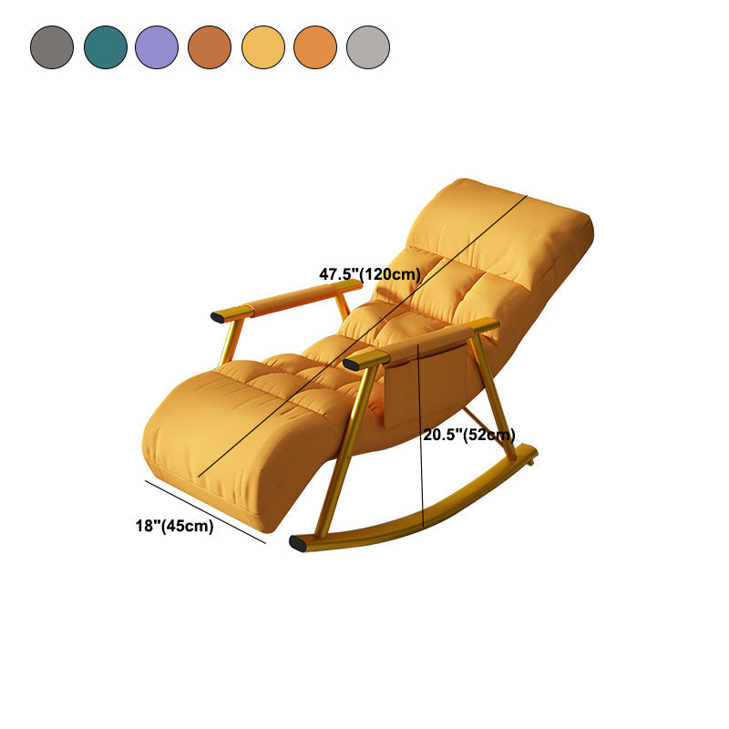 Chaise de fauteuil inclinable moderne Chaise à bascule de couleur unfted avec cadre gris