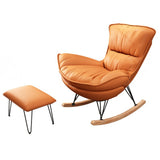 Sedia a dondolo contemporanea tessuto imbottito sedia a dondolo per interni