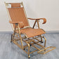 Modern Rocker Wicker Woven Rope Weather-Resistant Recliner Chair