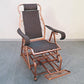 Modern Rocker Wicker Woven Rope Weather-Resistant Recliner Chair