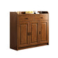 Modern Rectangle Accent Cabinet Wood Grooves Side Cabinet with Drawer 47"L x 14"W x 43"H Nut-Brown Clearhalo 'Cabinets & Chests' 'cabinets_chests' 'furn' 'furn_cabinets_chests' 'Furniture' 'Living Room Furniture' 5873985