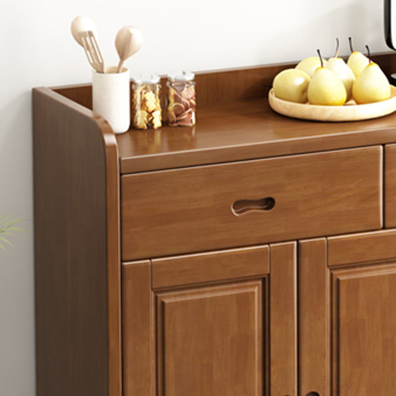 Modern Rectangle Accent Cabinet Wood Grooves Side Cabinet with Drawer Clearhalo 'Cabinets & Chests' 'cabinets_chests' 'furn' 'furn_cabinets_chests' 'Furniture' 'Living Room Furniture' 5873993
