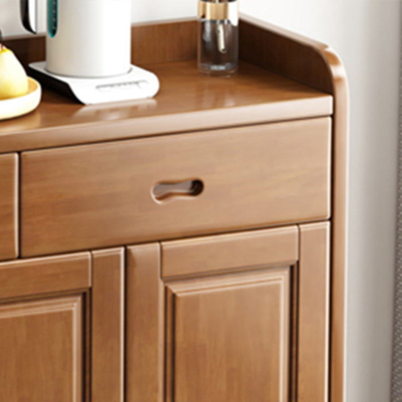 Modern Rectangle Accent Cabinet Wood Grooves Side Cabinet with Drawer Clearhalo 'Cabinets & Chests' 'cabinets_chests' 'furn' 'furn_cabinets_chests' 'Furniture' 'Living Room Furniture' 5873997
