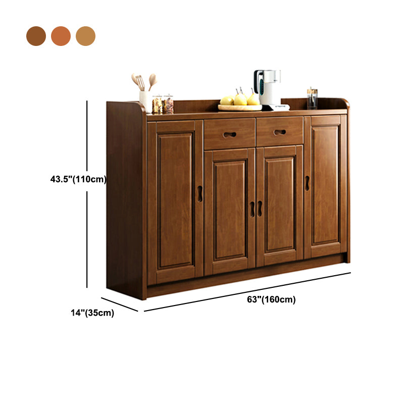 Modern Rectangle Accent Cabinet Wood Grooves Side Cabinet with Drawer Clearhalo 'Cabinets & Chests' 'cabinets_chests' 'furn' 'furn_cabinets_chests' 'Furniture' 'Living Room Furniture' 5874001