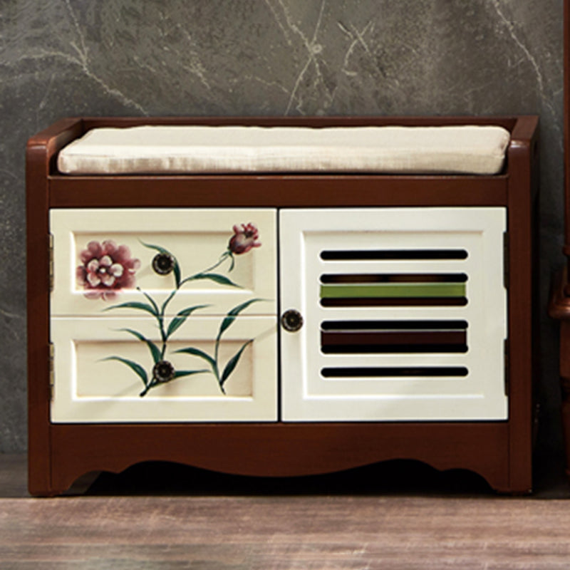 Mid-Century Modern Chest Wood Handcrafted Side Cabinet With Doors