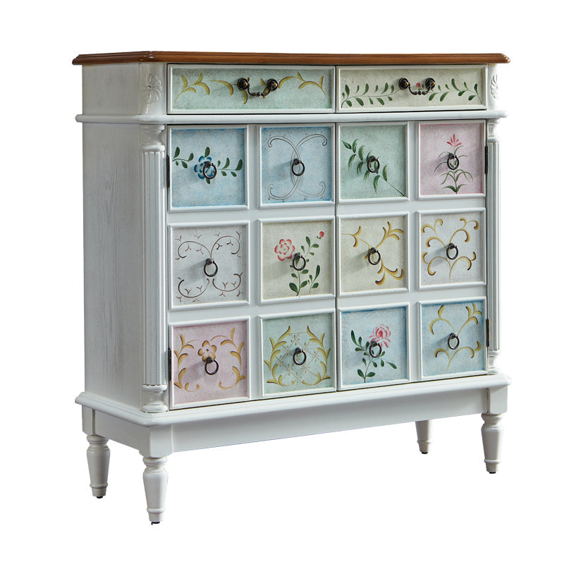 Mid-Century Modern Chest Wood Handcrafted Side Cabinet With Doors