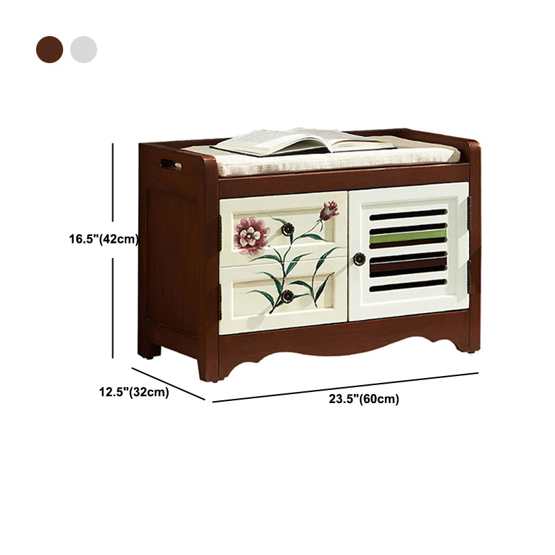 Mid-Century Modern Chest Wood Handcrafted Side Cabinet With Doors