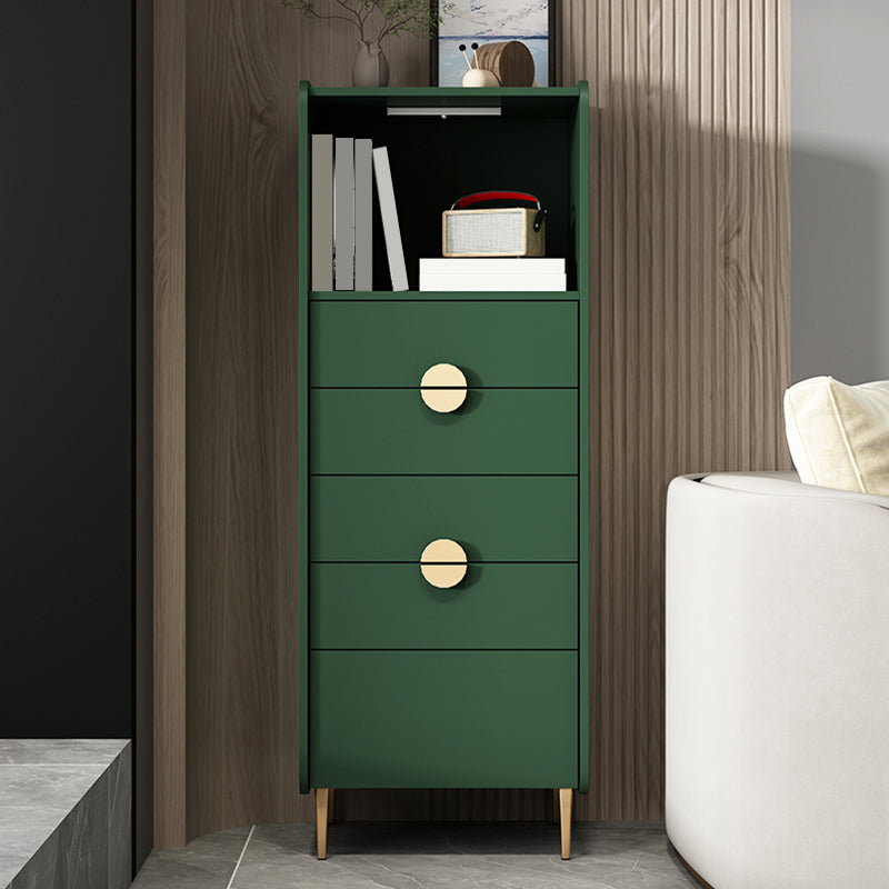 Modern Rectangle Chest Wood Straight Legs Side Cabinet with Drawer 20"L x 16"W x 53"H Blackish Green Clearhalo 'Cabinets & Chests' 'cabinets_chests' 'furn' 'furn_cabinets_chests' 'Furniture' 'Living Room Furniture' 5874119