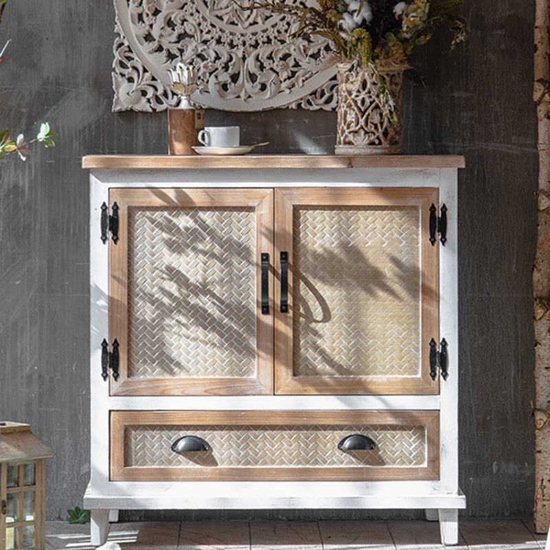 コンテンポラリー13.8 "幅の木製の胸、引き出し付きの長方形のアクセントキャビネット